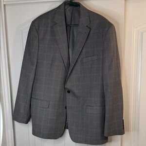Chaps Men's Charcoal Plaid Blazer